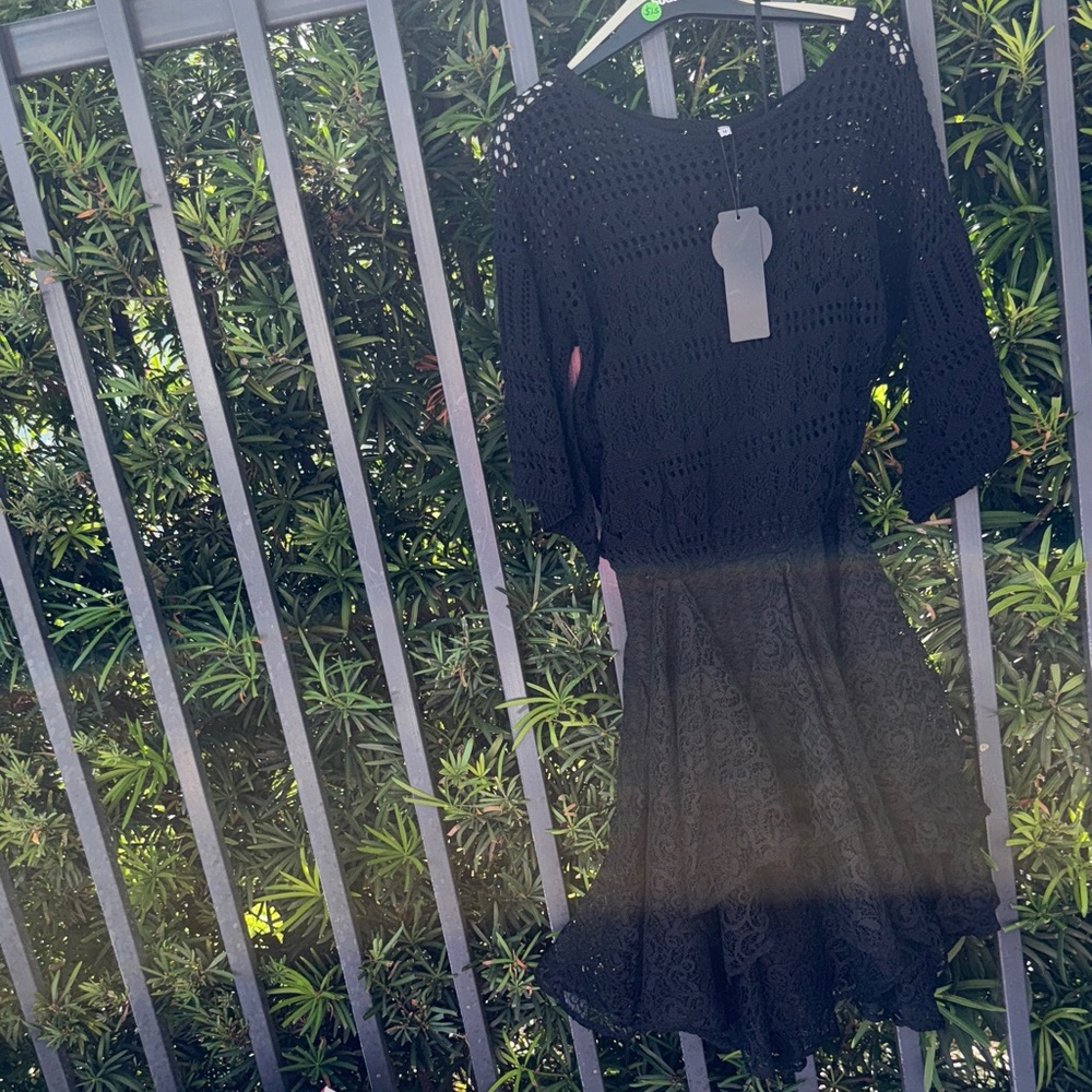Elegant Black Lace Dress